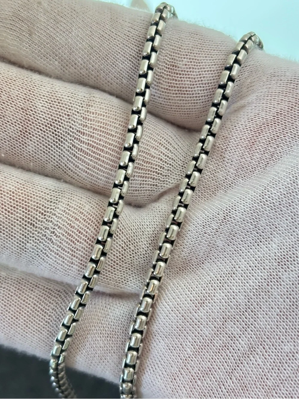 David Yurman 925 & 14k Gold Unisex Cable Cross Pendant Necklace 18